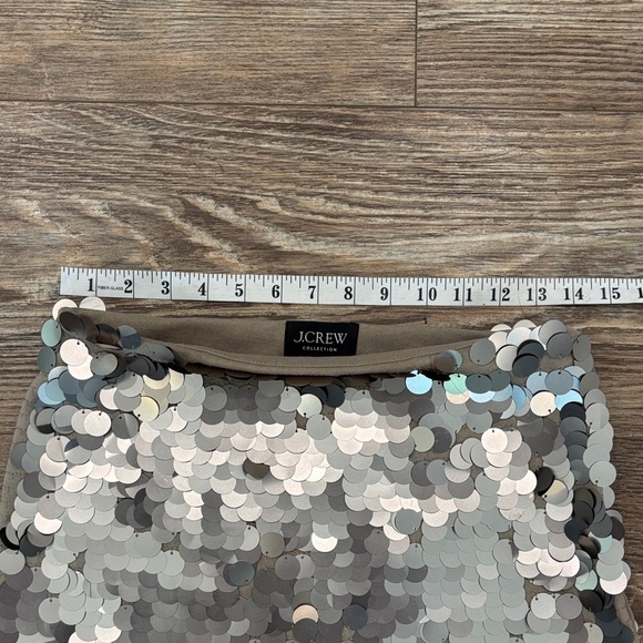 J. Crew Collection Statement Bronze Sequin Mini Skirt 100% Cotton NWOT Size XXS - Picture 3 of 6